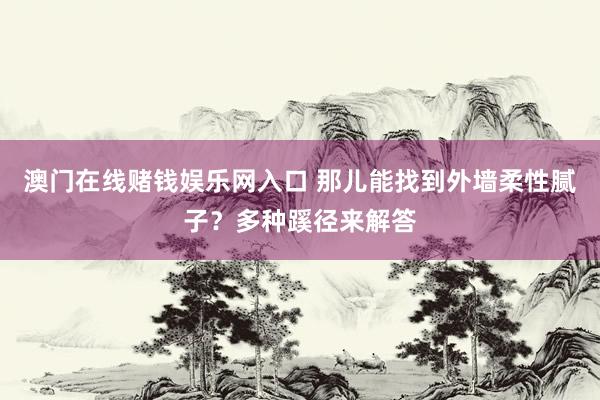 澳门在线赌钱娱乐网入口 那儿能找到外墙柔性腻子？多种蹊径来解答